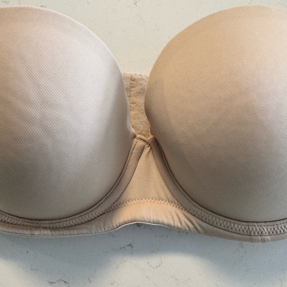 Wacoal Strapless Full Bust Underwire Bra Naturally Nude 32DD Strapless - Picture 2 of 10